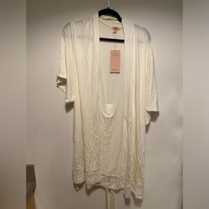 Eberjey Rosalia Robe, Ivory, Size M